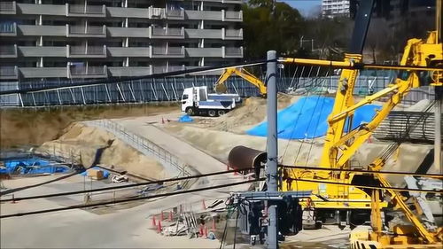 日本城市化建设工程,工程机械车全体出动